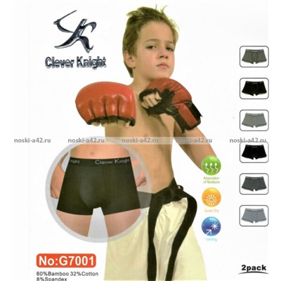 ПОДРОСТКОВЫЕ трусы-боксеры для мальчиков Clever Knight арт. G 7001