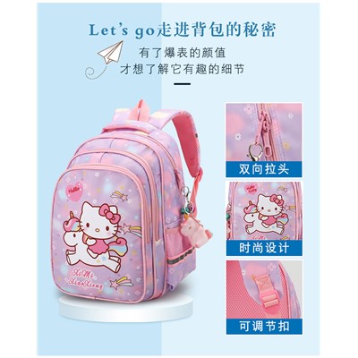 Рюкзак детский, арт Р100, цвет: Китти фиолетовый набор с 5 подарками