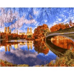 Картина по номерам "Осенний мост" 50х40см (Осенний мост)