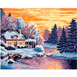 Картина по номерам Зимний пейзаж 40х50 GX 39234 (Зимний пейзаж)