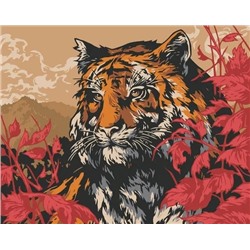 Картина по номерам "Японский тигр" 50х40см (Японский тигр)