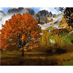 Картина по номерам "Осеннее дерево" 50х40см (Осеннее дерево)