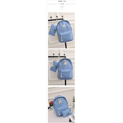 Комплект рюкзак+косметичка, арт Р62, цвет:голубой