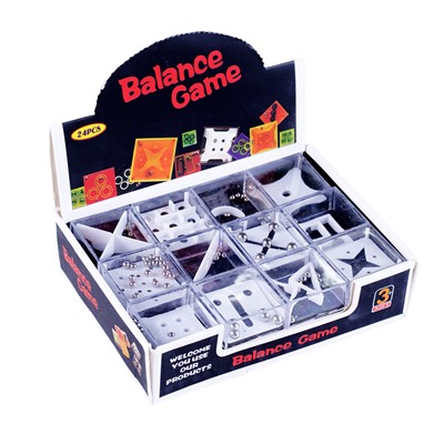 Набор головоломок лабиринтов с металлическими шариками Балансир 24 шт.