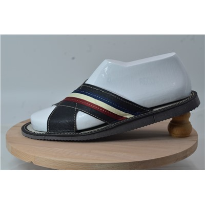 086-40  Обувь домашняя (Тапочки кожаные) размер 40 цвет черный