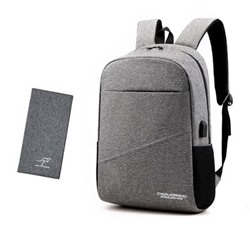 Рюкзак и кошелёк, арт Р21, цвет:серый