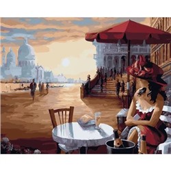 Картина по номерам "Венецианское кафе" 50х40см (Венецианское кафе)
