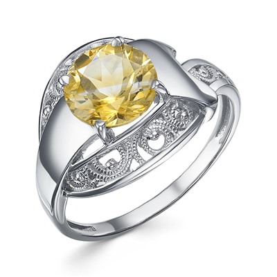 Серебряное кольцо с цитрином - 1325