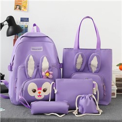 Комплект рюкзак из 5 предметов, арт Р70, цвет: фиолетовый