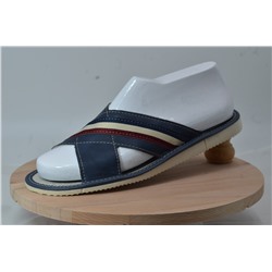 085-40  Обувь домашняя (Тапочки кожаные) размер 40 цвет темно-синий