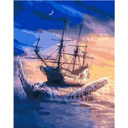 Картина по номерам "Черепаха и корабль" 50х40см (Черепаха и корабль)
