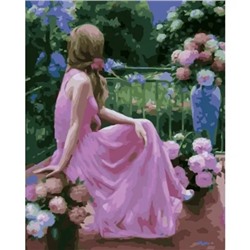 Картина по номерам "Дама в саду" 50х40см (Дама в саду)