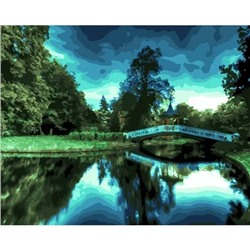 Картина по номерам "Мост у озера" 50х40см (Мост у озера)
